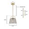 Westinghouse Pendant 60W Hallein Champagne Brass Smoke Grey Glass 6125100 - alternate 8